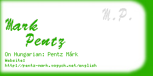 mark pentz business card